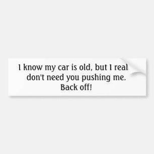 Oude auto Bumpersticker