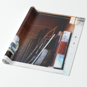 Oude auto cadeaupapier