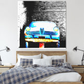 Oude auto canvas afdruk (Insitu (Slaapkamer))