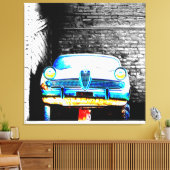 Oude auto canvas afdruk (Insitu (Woonkamer))