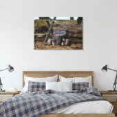 Oude auto canvas afdruk (Insitu (Slaapkamer))