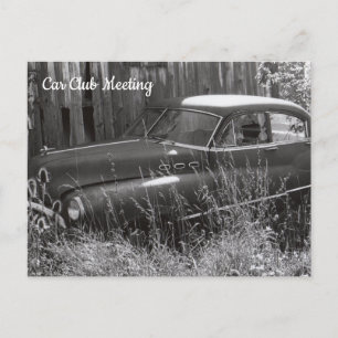 Oude auto die in een Briefkaart van het Gebied wor