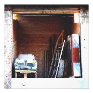 Oude auto foto afdruk