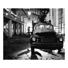 Oude auto foto afdruk