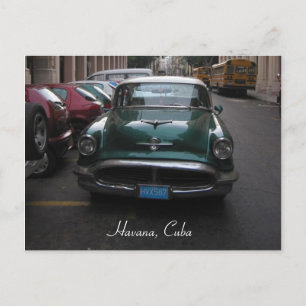 oude auto havana briefkaart
