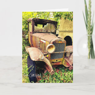 Oude auto  kaart
