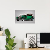 oude auto poster (Thuiskantoor)