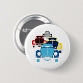 Oude auto ronde button 5,7 cm (Voorkant /achterkant)