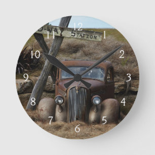 Oude auto ronde klok
