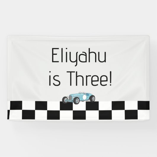 Oude auto upsherin spandoek (Horizontaal)