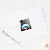 Oude auto vierkante sticker (Envelop)