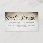 oude autogarage - troutekaart klantenkaartje (Achterkant)