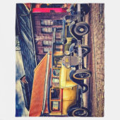 OUDE AUTO'S FLEECE DEKEN (Voorkant)