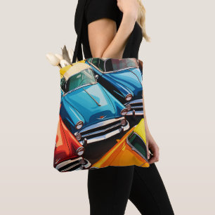 Oude auto's patroon draagtas