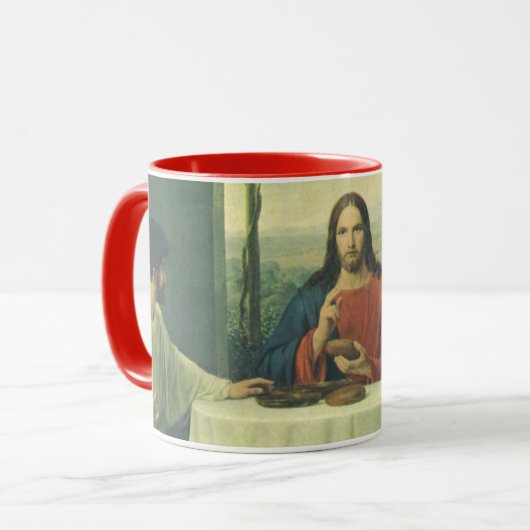 Oude Avondmaal te Emmaus met Jezus Christus Mok (Voorkant links)