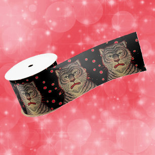 Oude Aziatische Gestreepte Woeste Tijger Lint