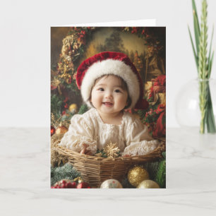 Oude Baby Kerstkaart Kaart