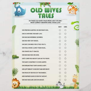 Oude Baby shower van Wives Tales [Dierthema] Briefhoofd