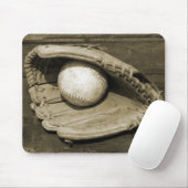 Oude Baeball Mit en Ball Muismat (Met muis)