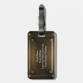 Oude Bagagelabel uit Bronze (gesimuleerd) (Achterkant verticaal)