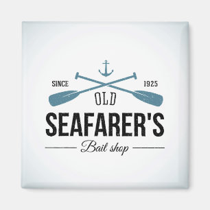 Oude baisshop voor zeevarenden magneet