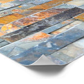 Oude bakstenen muur achtergrond poster (Hoek)