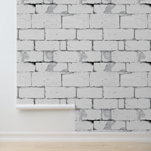 Oude bakstenen muurpatroon behang
