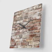 Oude bakstenen wandklok vierkante klok (Hoek)