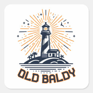 Oude Baldy Vuurtoren Zonsopgang Vierkante Sticker