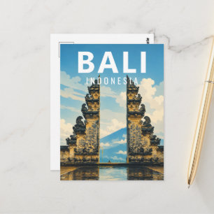Oude Balinese ansichtkaart – Lempuyang Hemelpoort Briefkaart