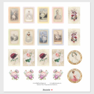 Oude Ballerina's op maat gesneden vinyl sticker