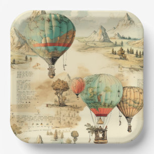 Oude Ballon Wildernis Kaart Berg Papieren Bordje