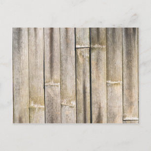 Oude bamboe omheining briefkaart
