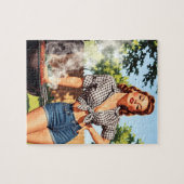 Oude Barbecue Pin-up Legpuzzel (Horizontaal)