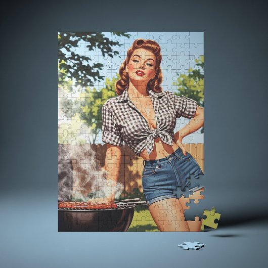 Oude Barbecue Pin-up Legpuzzel