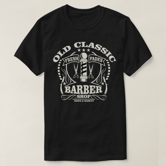 Oude Barber-Vintage T-shirt (Design voorkant)