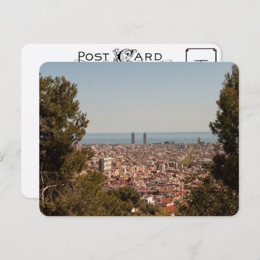 Oude Barcelonapostkaart (Voorkant / Achterkant)