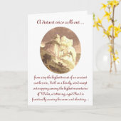 Oude Bard St. David's Day Groet Kaart (Gele Bloem)