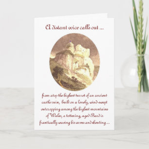 Oude Bard St. David's Day Groet Kaart