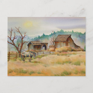 OUDE BARN EN APPALOOSA door SHARON SHARPE Briefkaart