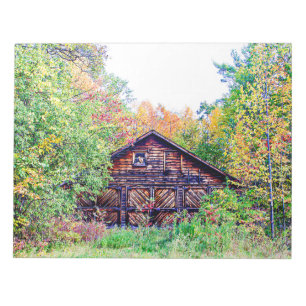 Oude Barn in de Herfst Notitieblok