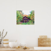Oude Barn in de Herfst Poster (Keuken)