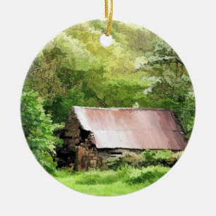OUDE BARN KERAMISCH ORNAMENT