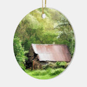 OUDE BARN KERAMISCH ORNAMENT (Links)