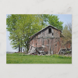 Oude Barn op het platteland van Ohio Briefkaart
