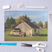 Oude Barn, oud ruw bos voor auto's Tissuepapier (Craft)