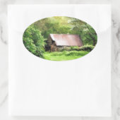 OUDE BARN OVALE STICKER (Tas)