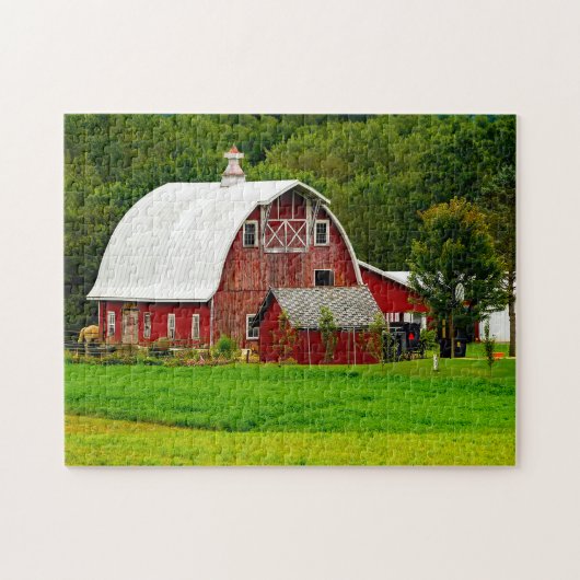 Oude Barn Wisconsin. Legpuzzel (Horizontaal)