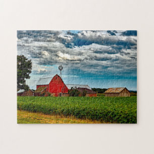 Oude Barn Wisconsin. Legpuzzel