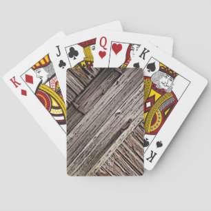 Oude Barn Wood Spellingskaarten Speelkaarten